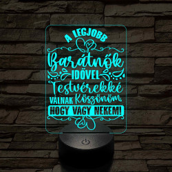 A legjobb barátnők – 7 színű, színváltós LED lámpa