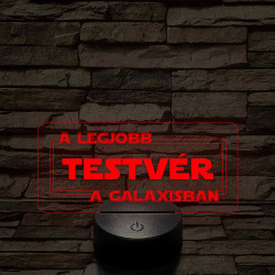 A legjobb testvér a galaxisban – 7 színű színváltós 3D LED lámpa