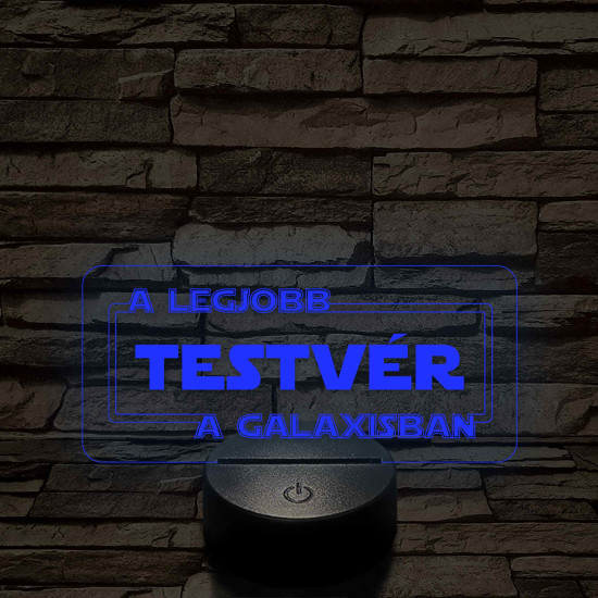 A legjobb testvér a galaxisban – 7 színű színváltós 3D LED lámpa