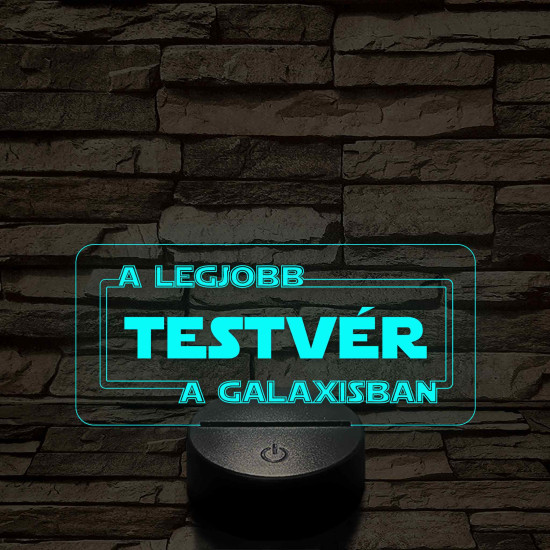 A legjobb testvér a galaxisban – 7 színű színváltós 3D LED lámpa