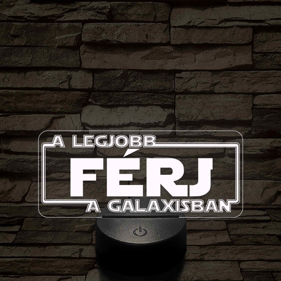 A legjobb férj/feleség a galaxisban – 7 színű színváltós 3D LED lámpa