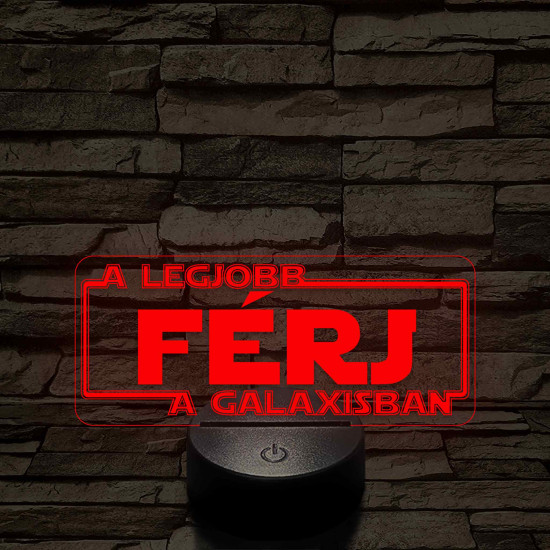 A legjobb férj/feleség a galaxisban – 7 színű színváltós 3D LED lámpa