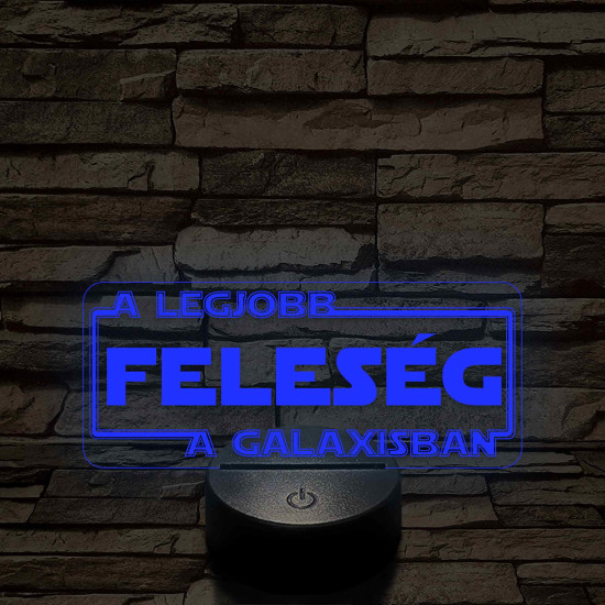 A legjobb férj/feleség a galaxisban – 7 színű színváltós 3D LED lámpa