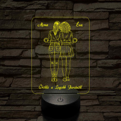 A legjobb barátnők – 7 színű, színváltós 3D LED lámpa