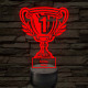 Kupa, te vagy a legjobb! - 7 színű színváltós 3D LED lámpa