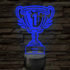 Kupa, te vagy a legjobb! - 7 színű színváltós 3D LED lámpa