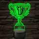 Kupa, te vagy a legjobb! - 7 színű színváltós 3D LED lámpa