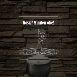 Minden oké - 7 színű, színváltós  3D led lámpa