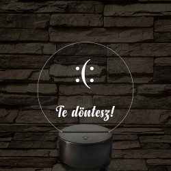Te döntesz - 7 színű, színváltós  3D led lámpa