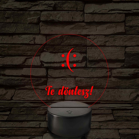 Te döntesz - 7 színű, színváltós  3D led lámpa