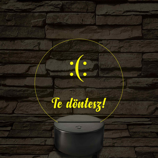 Te döntesz - 7 színű, színváltós  3D led lámpa