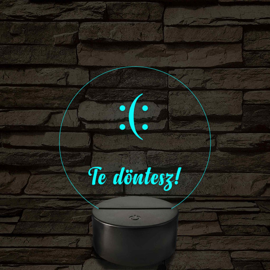 Te döntesz - 7 színű, színváltós  3D led lámpa