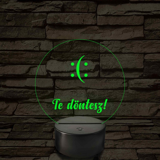 Te döntesz - 7 színű, színváltós  3D led lámpa