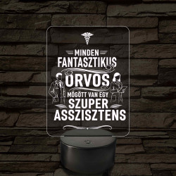 Orvos és asszisztens - 7 színű, színváltós 3D led lámpa