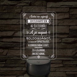 Motivációs idézet – 7 színű, színváltós LED lámpa