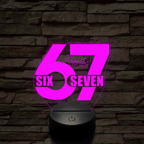 Six 67 seven – 7 színű, színváltós 3D LED lámpa