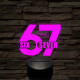 Six 67 seven – 7 színű, színváltós 3D LED lámpa