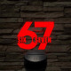 Six 67 seven – 7 színű, színváltós 3D LED lámpa