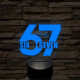 Six 67 seven – 7 színű, színváltós 3D LED lámpa