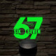 Six 67 seven – 7 színű, színváltós 3D LED lámpa