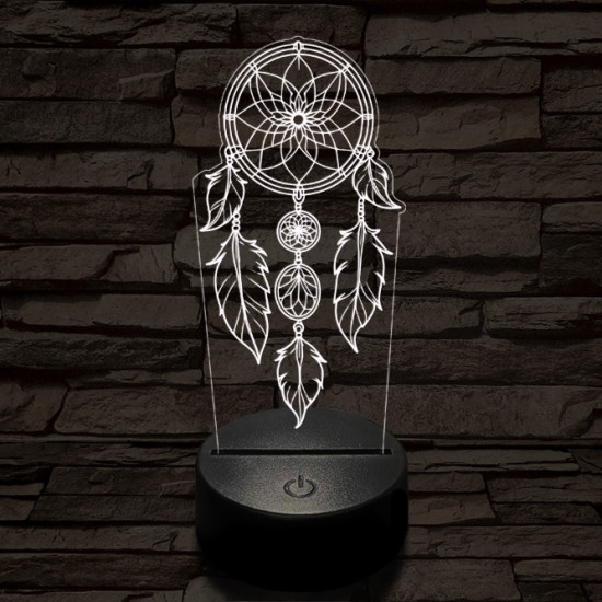 Álomfogó 7 színű 3D led lámpa