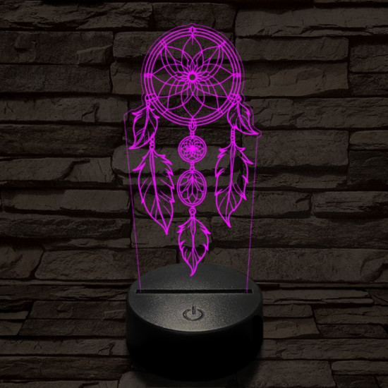 Álomfogó 7 színű 3D led lámpa