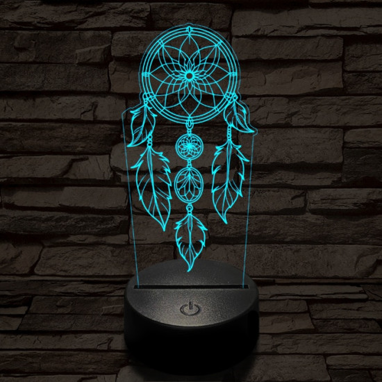 Álomfogó 7 színű 3D led lámpa