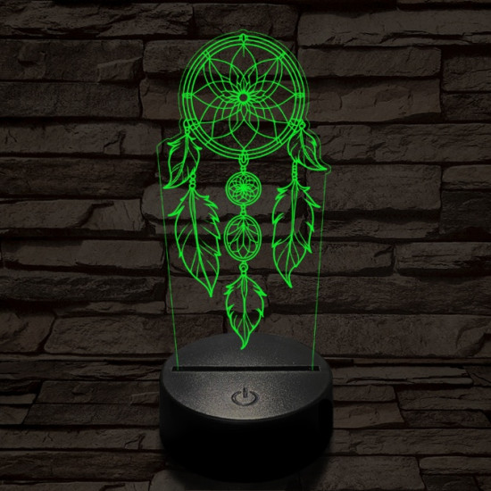 Álomfogó 7 színű 3D led lámpa