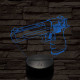 Desert eagle pisztoly 7 színű  3D led lámpa