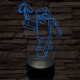 Minecraft figura 7 színű 3D led lámpa