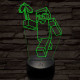 Minecraft figura 7 színű 3D led lámpa