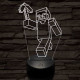 Minecraft figura 7 színű 3D led lámpa