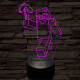 Minecraft figura 7 színű 3D led lámpa
