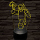 Minecraft figura 7 színű 3D led lámpa