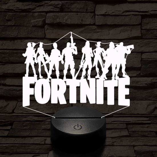Fortnite alakulat 7 színű 3D led lámpa