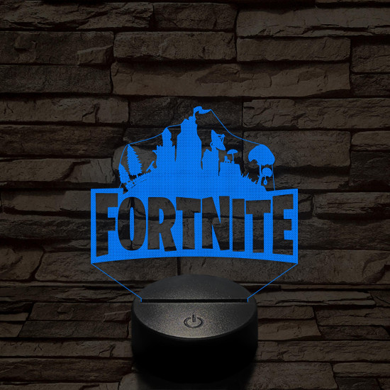Fortnite videójáték 7 színű 3D led lámpa