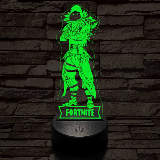 Fortnite Raven logó 7 színű 3D led lámpa