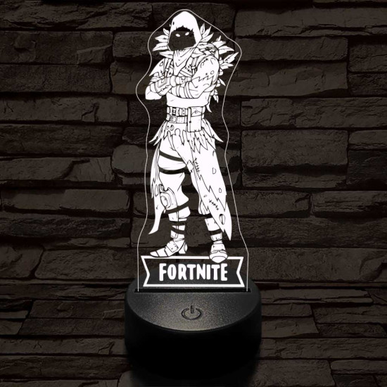 Fortnite Raven logó 7 színű 3D led lámpa