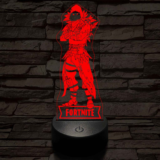 Fortnite Raven logó 7 színű 3D led lámpa