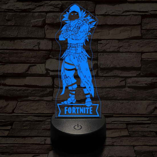 Fortnite Raven logó 7 színű 3D led lámpa