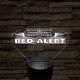 Red Alert logo 7 színű 3D led lámpa