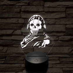 Call of Duty Ghost Simon 7 színű 3D led lámpa