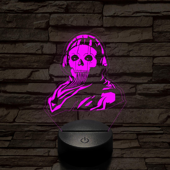 Call of Duty Ghost Simon 7 színű 3D led lámpa