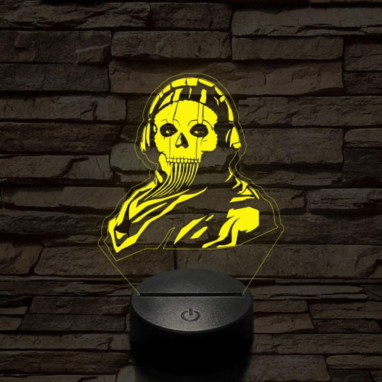 Call of Duty Ghost Simon 7 színű 3D led lámpa