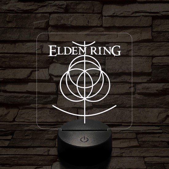 Elden Ring logó 7 színű 3D led lámpa