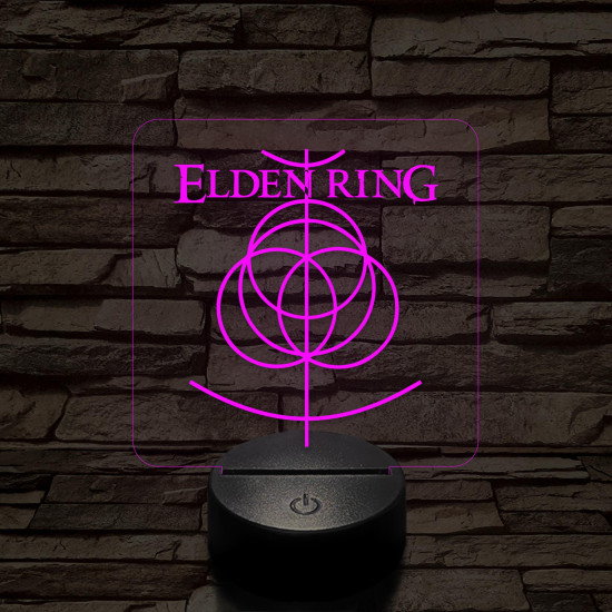 Elden Ring logó 7 színű 3D led lámpa