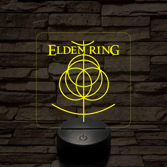 Elden Ring logó 7 színű 3D led lámpa