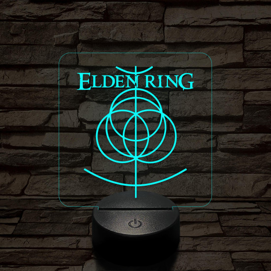 Elden Ring logó 7 színű 3D led lámpa