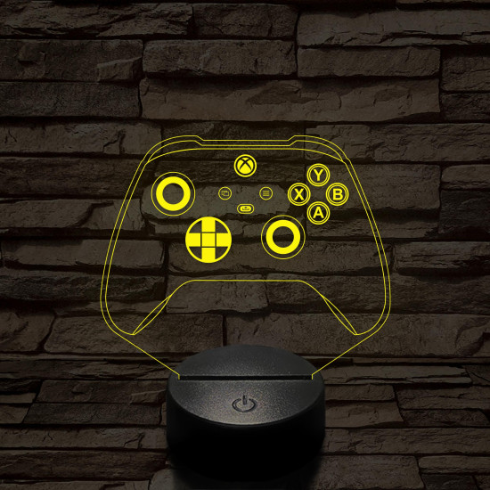 Kontroller Xbox Series X  7 színű 3D led lámpa