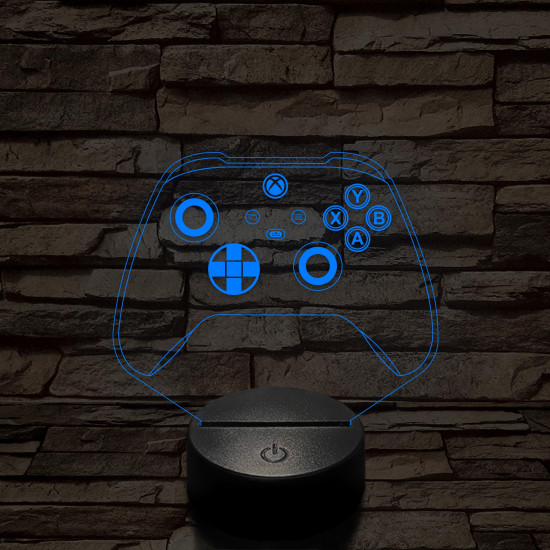 Kontroller Xbox Series X  7 színű 3D led lámpa